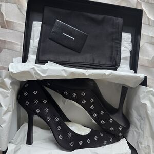 Alexander Wang Black and White Patterned Heels
